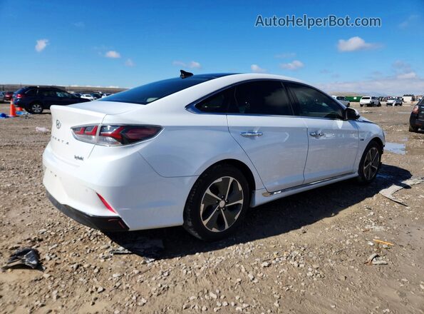KMHE34L30JA083477 2018 HYUNDAI SONATA White Rear right