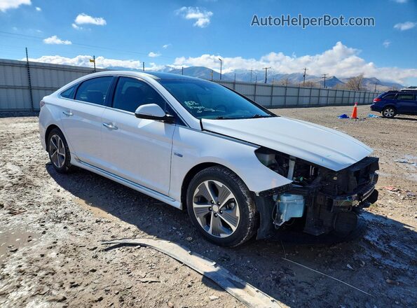 KMHE34L30JA083477 2018 HYUNDAI SONATA White Front right
