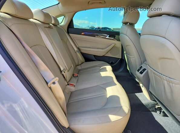 KMHE34L30JA083477 2018 HYUNDAI SONATA White Rear seats view
