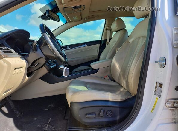 KMHE34L30JA083477 2018 HYUNDAI SONATA White Front interior view