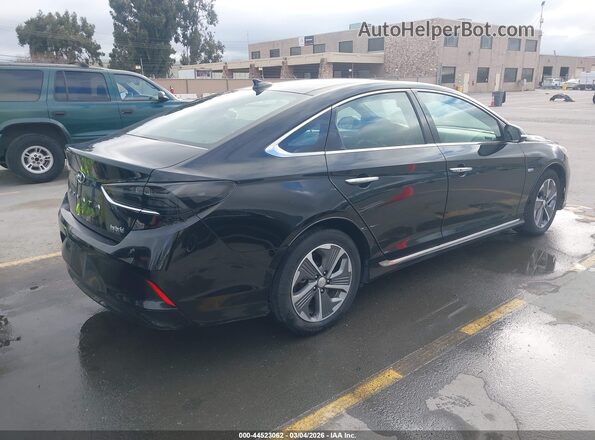 KMHE34L34KA092636 2019 HYUNDAI SONATA HYBRID Черный Задняя правая четверть