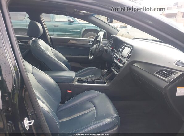 KMHE34L34KA092636 2019 HYUNDAI SONATA HYBRID Черный Вид салона спереди