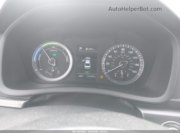 KMHE34L34KA092636 2019 HYUNDAI SONATA HYBRID Черный Вид задних сидений