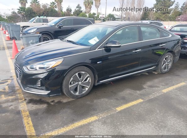 KMHE34L34KA092636 2019 HYUNDAI SONATA HYBRID Черный Передняя левая четверть