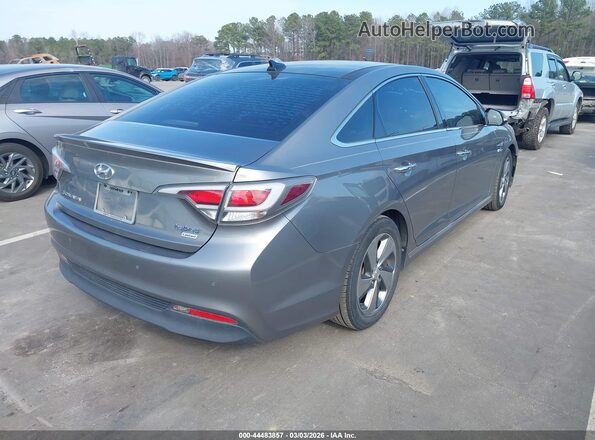 KMHE34L36HA068816 2017 HYUNDAI SONATA HYBRID Gray Rear right