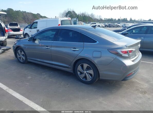 KMHE34L36HA068816 2017 HYUNDAI SONATA HYBRID Gray Rear left