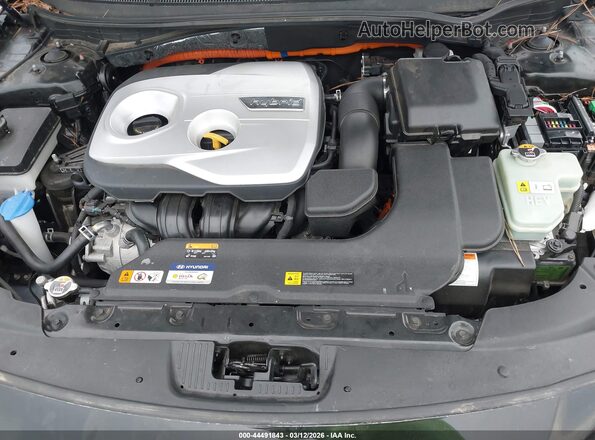 KMHE54L27HA071371 2017 HYUNDAI SONATA PLUG-IN HYBRID Black Widok z tyłu