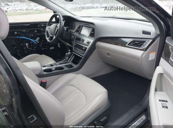 KMHE54L27HA071371 2017 HYUNDAI SONATA PLUG-IN HYBRID Black Widok wnętrza z przodu