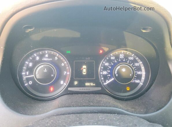 KMHFH4JG5HA572575 2017 HYUNDAI AZERA Gray Vista del cuadro de instrumentos