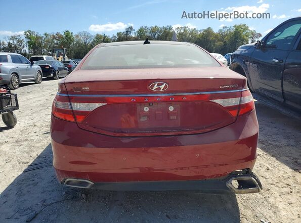 KMHFH4JG7GA525692 2016 HYUNDAI AZERA Red Հետևի տեսք