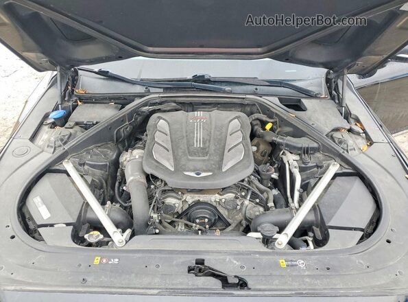 KMHG34JA2HU025826 2017 GENESIS G90 Black Widok wnętrza z tyłu