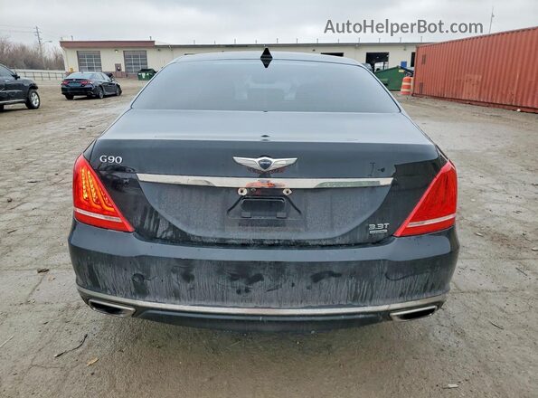 KMHG34JA2HU025826 2017 GENESIS G90 Black Widok z tyłu