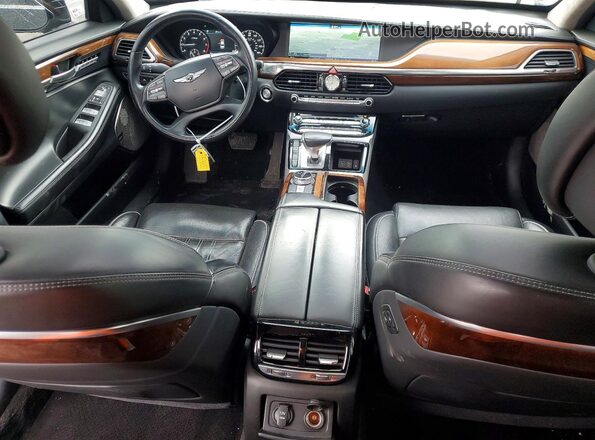 KMHG34JA2HU025826 2017 GENESIS G90 Black Widok deski rozdzielczej