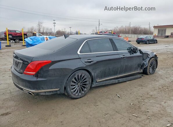 KMHG34JA2HU025826 2017 GENESIS G90 Black Tył prawy
