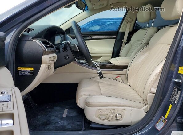 KMHG34JA5HU024248 2017 GENESIS G90 Gray Front interior view