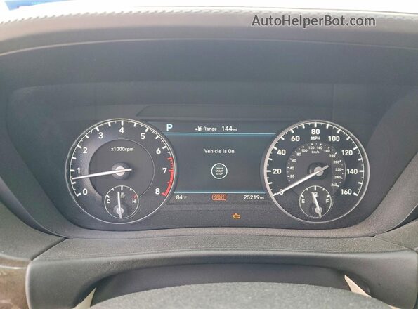 KMHG34JA5HU024248 2017 GENESIS G90 Gray Instrument cluster view