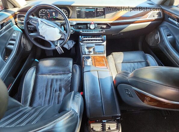 KMHG34JAXKU051274 2019 GENESIS G90 Charcoal Առջևի վահանակի տեսք