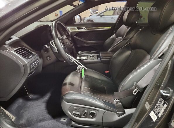 KMHGN4JB2KU296279 2019 GENESIS G80 Gray Widok wnętrza z przodu