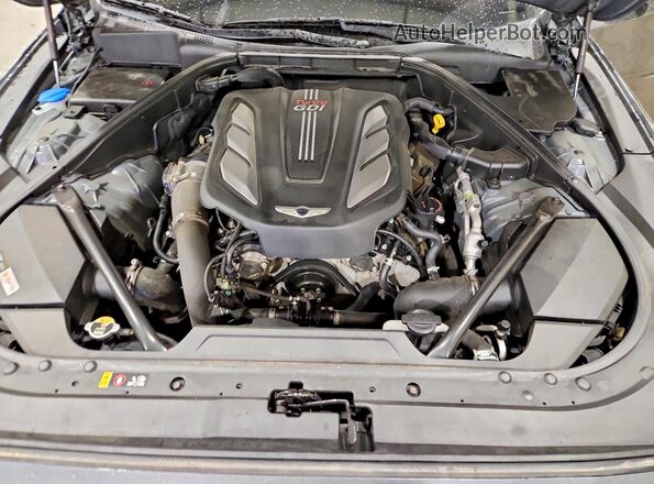 KMHGN4JB2KU296279 2019 GENESIS G80 Gray Widok wnętrza z tyłu