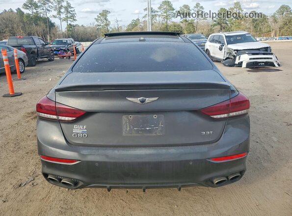 KMHGN4JB4JU215958 2018 GENESIS G80 Gray Vista trasera
