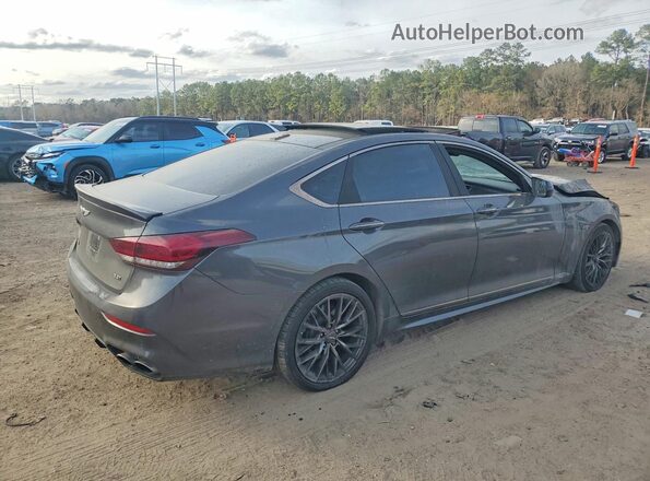 KMHGN4JB4JU215958 2018 GENESIS G80 Gray Trasero derecho
