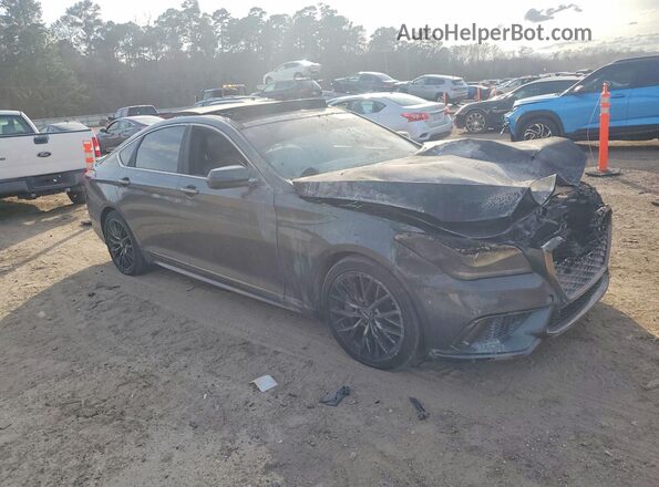 KMHGN4JB4JU215958 2018 GENESIS G80 Gray Delantero derecho