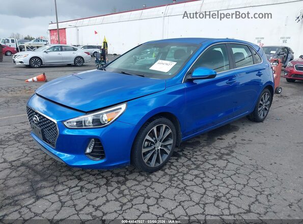 KMHH35LE1JU021993 2018 HYUNDAI ELANTRA GT Blue Առջևի ձախ երեք քառորդ տեսարան