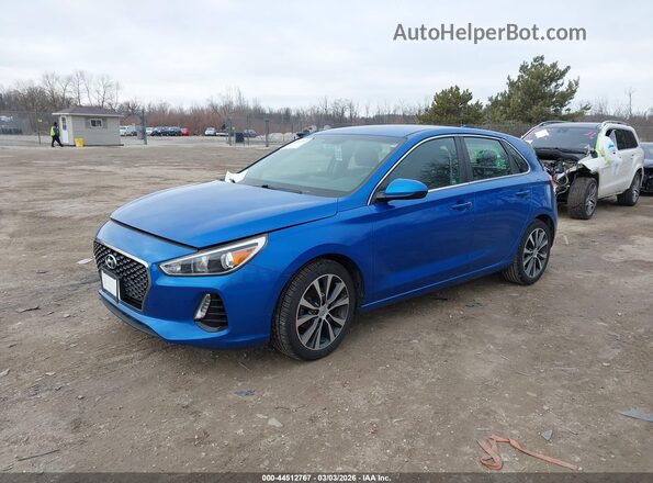 KMHH35LE4JU067463 2018 HYUNDAI ELANTRA GT Blue Առջևի ձախ երեք քառորդ տեսարան