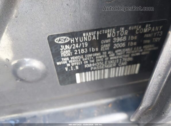 KMHH35LEXKU117686 2019 HYUNDAI ELANTRA GT Gray Engine compartment view