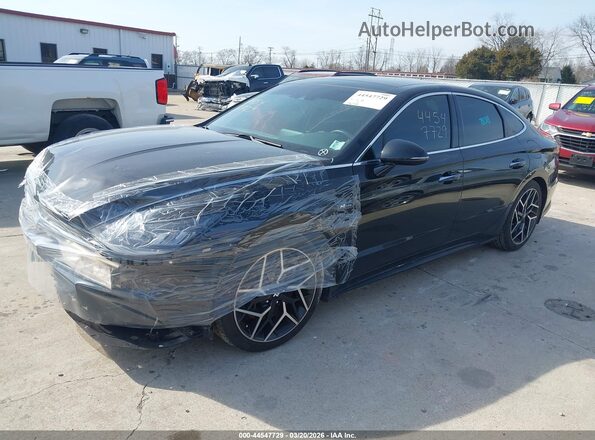 KMHL14JC5NA236568 2022 HYUNDAI SONATA Черный Передняя левая четверть