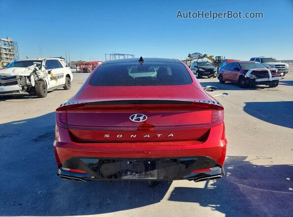 KMHL14JC6PA300345 2023 HYUNDAI SONATA Red Вид ззаду