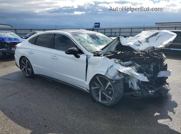 KMHL44J21PA328486 2023 HYUNDAI SONATA White Передня права чверть