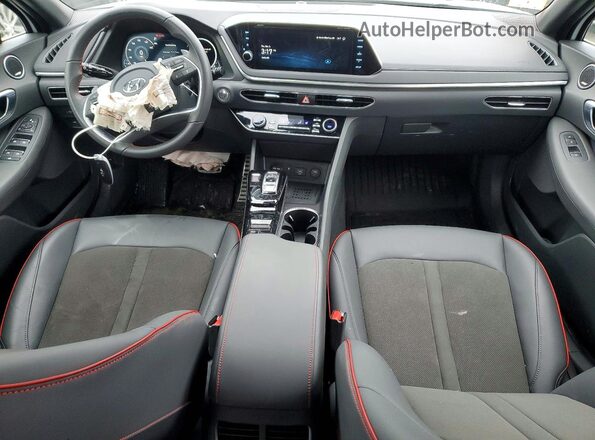 KMHL44J27PA335801 2023 HYUNDAI SONATA White წინა პანელის ხედი