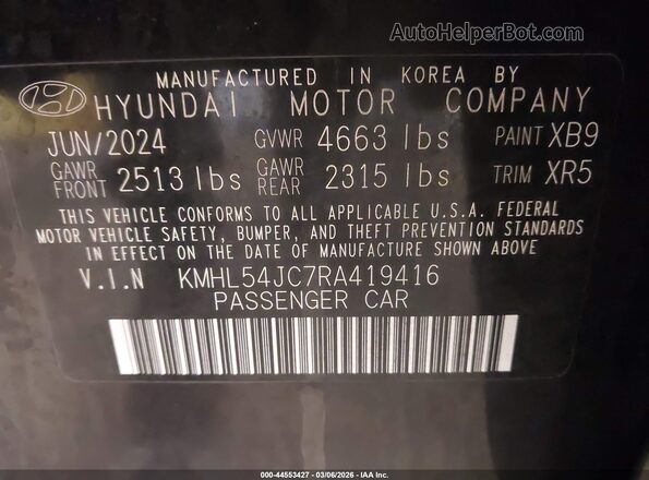 KMHL54JC7RA419416 2024 HYUNDAI SONATA Black 