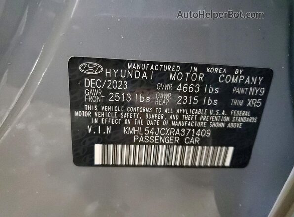 KMHL54JCXRA371409 2024 HYUNDAI SONATA Gray 