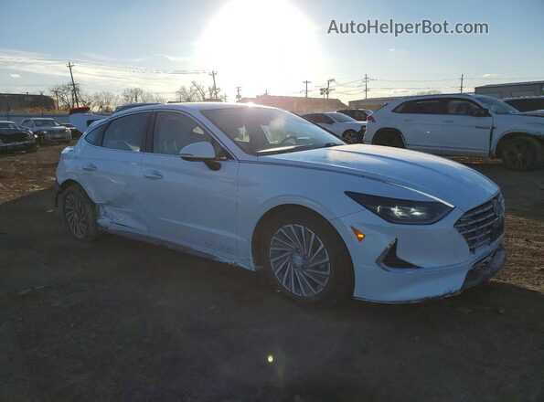 KMHL54JJ6MA032802 2021 HYUNDAI SONATA White Передня права чверть