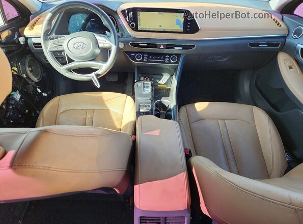 KMHL54JJXMA033709 2021 HYUNDAI SONATA Черный Вид панели приборов
