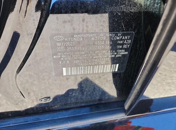 KMHL64JA1PA323371 2023 HYUNDAI SONATA Black Շարժիչի բաժամունքի տեսք
