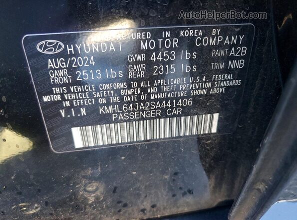 KMHL64JA2SA441406 2025 HYUNDAI SONATA Black Engine compartment view