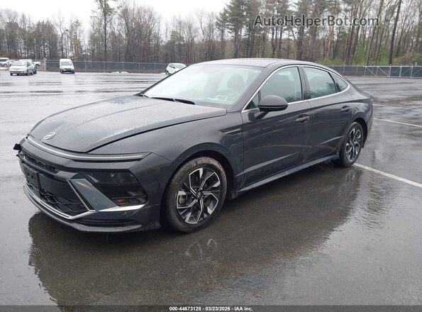 KMHL64JAXRA373303 2024 HYUNDAI SONATA Черный Передняя левая четверть