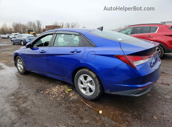 KMHLL4AG2MU128113 2021 HYUNDAI ELANTRA Blue Trasero izquierdo