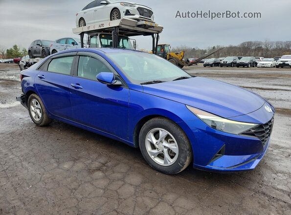 KMHLL4AG2MU128113 2021 HYUNDAI ELANTRA Blue Delantero derecho