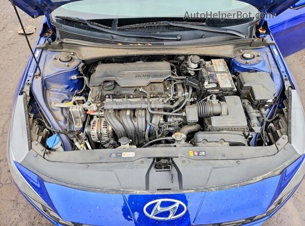 KMHLL4AG2MU128113 2021 HYUNDAI ELANTRA Blue Vista interior trasera