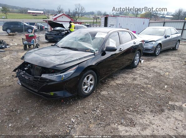 KMHLL4AGXMU195963 2021 HYUNDAI ELANTRA Black Передня ліва чверть