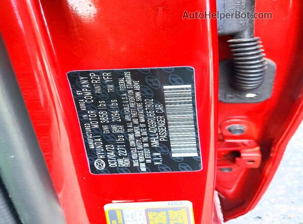 KMHLL4DG9RU667802 2024 HYUNDAI ELANTRA Red Вид підкапотного простору