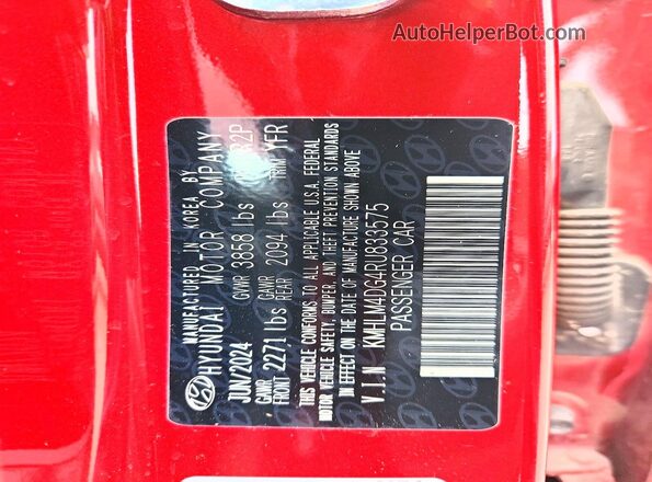 KMHLM4DG4RU833575 2024 HYUNDAI ELANTRA Red 