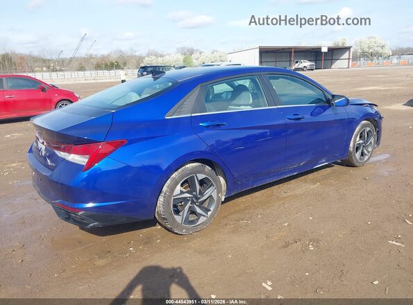 KMHLP4AG4MU090341 2021 HYUNDAI ELANTRA Blue Trasero derecho