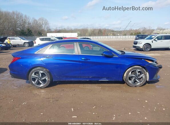 KMHLP4AG4MU090341 2021 HYUNDAI ELANTRA Blue Vista interior trasera