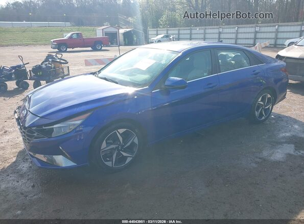 KMHLP4AG4MU090341 2021 HYUNDAI ELANTRA Blue Vista tres cuartos delantera izquierda