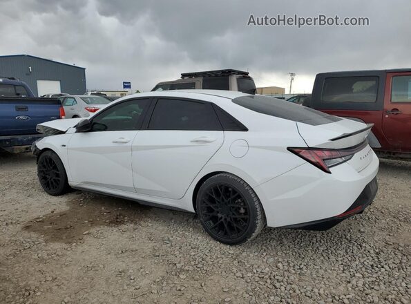 KMHLR4AF1MU189247 2021 HYUNDAI ELANTRA White Հետևի ձախ